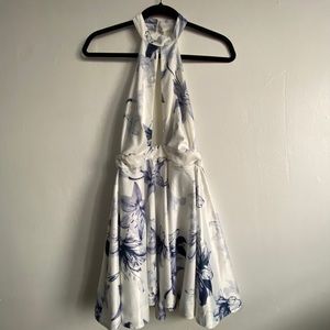 White and Periwinkle Dress